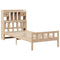 vidaXL Bookcase Bed without Mattress 90x190 cm Single Solid Wood Pine