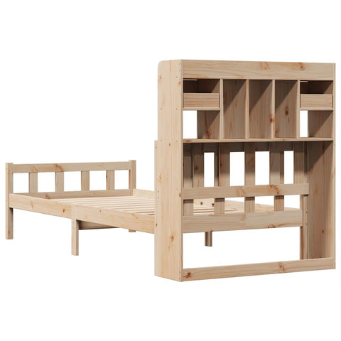 vidaXL Bookcase Bed without Mattress 90x190 cm Single Solid Wood Pine