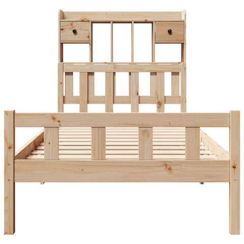 vidaXL Bookcase Bed without Mattress 100x200 cm Solid Wood Pine