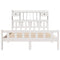 vidaXL Bookcase Bed without Mattress White 150x200 cm King Size Solid Wood Pine
