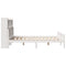 vidaXL Bookcase Bed without Mattress White 150x200 cm King Size Solid Wood Pine