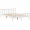 vidaXL Bookcase Bed without Mattress White 150x200 cm King Size Solid Wood Pine