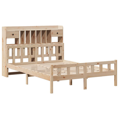 vidaXL Bookcase Bed without Mattress 160x200 cm Solid Wood Pine