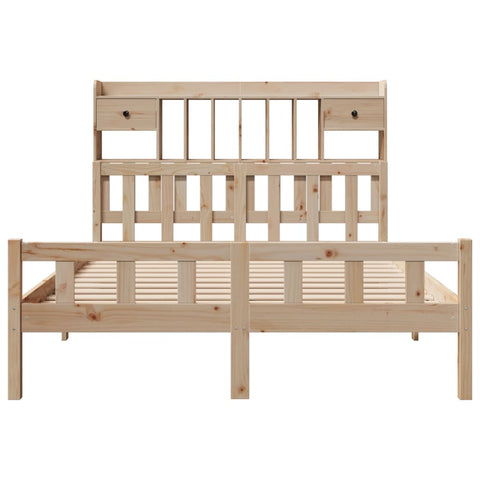 vidaXL Bookcase Bed without Mattress 160x200 cm Solid Wood Pine