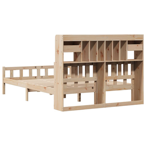 vidaXL Bookcase Bed without Mattress 160x200 cm Solid Wood Pine
