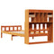 vidaXL Bookcase Bed without Mattress Wax Brown 75x190 cm Small Single Solid Wood Pine