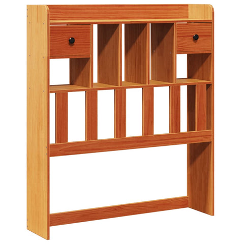 vidaXL Bookcase Bed without Mattress Wax Brown 75x190 cm Small Single Solid Wood Pine