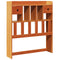 vidaXL Bookcase Bed without Mattress Wax Brown 75x190 cm Small Single Solid Wood Pine
