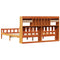 vidaXL Bookcase Bed without Mattress Wax Brown 180x200 cm Super King Solid Wood Pine