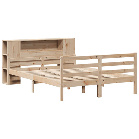 vidaXL Bookcase Bed without Mattress 120x190 cm Small Double Solid Wood Pine