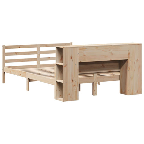 vidaXL Bookcase Bed without Mattress 120x190 cm Small Double Solid Wood Pine