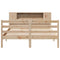 vidaXL Bookcase Bed without Mattress 135x190 cm Double Solid Wood Pine