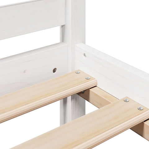 vidaXL Bookcase Bed without Mattress White 135x190 cm Double Solid Wood Pine