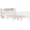 vidaXL Bookcase Bed without Mattress White 140x200 cm Solid Wood Pine