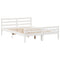 vidaXL Bookcase Bed without Mattress White 150x200 cm King Solid Wood Pine