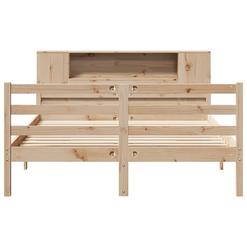 vidaXL Bookcase Bed without Mattress 160x200 cm Solid Wood Pine