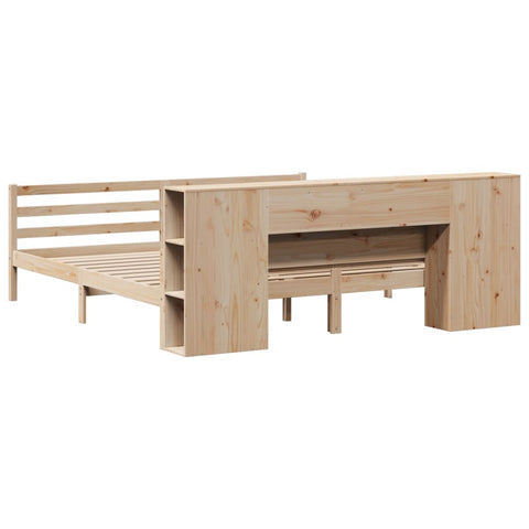 vidaXL Bookcase Bed without Mattress 200x200 cm Solid Wood Pine
