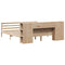 vidaXL Bookcase Bed without Mattress 200x200 cm Solid Wood Pine