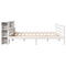 vidaXL Bookcase Bed without Mattress White 200x200 cm Solid Wood Pine