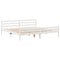 vidaXL Bookcase Bed without Mattress White 200x200 cm Solid Wood Pine