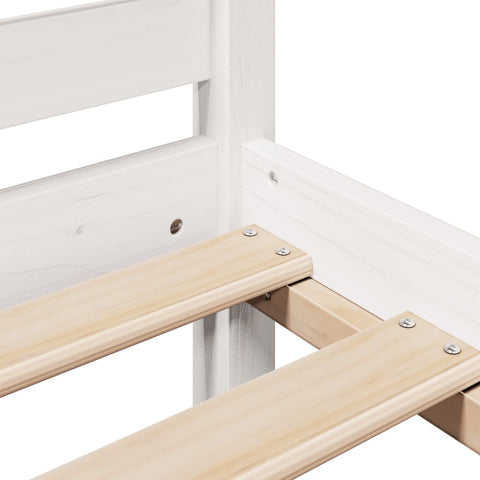 vidaXL Bookcase Bed without Mattress White 200x200 cm Solid Wood Pine