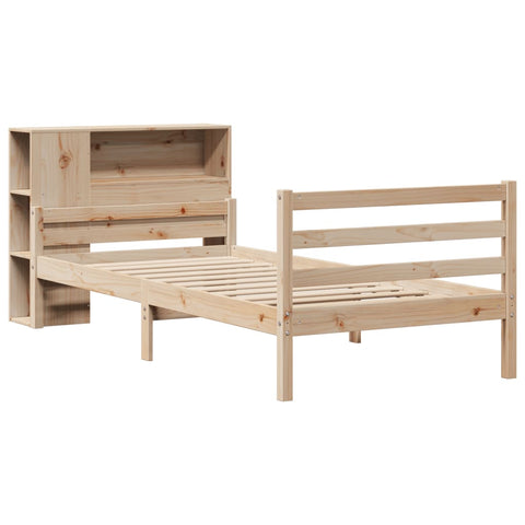 vidaXL Bookcase Bed without Mattress 90x200 cm Solid Wood Pine