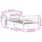 vidaXL Bookcase Bed without Mattress 90x200 cm Solid Wood Pine