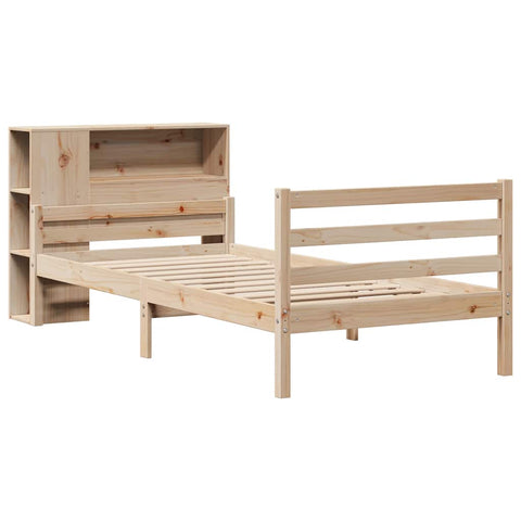 vidaXL Bookcase Bed without Mattress 100x200 cm Solid Wood Pine