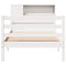 vidaXL Bookcase Bed without Mattress White 100x200 cm Solid Wood Pine