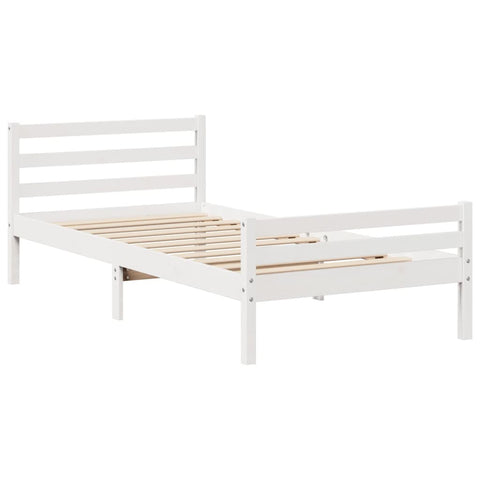 vidaXL Bookcase Bed without Mattress White 100x200 cm Solid Wood Pine