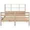 vidaXL Bookcase Bed without Mattress 135x190 cm Double Solid Wood Pine