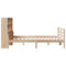 vidaXL Bookcase Bed without Mattress 135x190 cm Double Solid Wood Pine