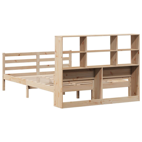 vidaXL Bookcase Bed without Mattress 140x190 cm Solid Wood Pine