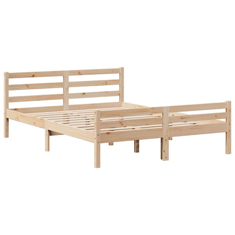 vidaXL Bookcase Bed without Mattress 140x190 cm Solid Wood Pine