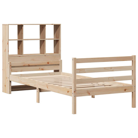 vidaXL Bookcase Bed without Mattress 90x200 cm Solid Wood Pine