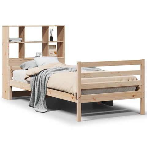 vidaXL Bookcase Bed without Mattress 100x200 cm Solid Wood Pine