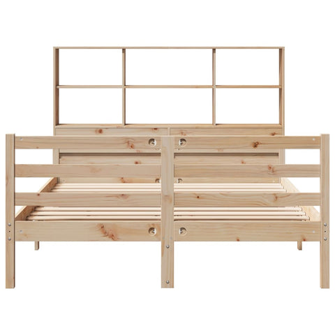 vidaXL Bookcase Bed without Mattress 140x200 cm Solid Wood Pine