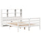 vidaXL Bookcase Bed without Mattress White 140x200 cm Solid Wood Pine