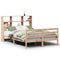 vidaXL Bookcase Bed without Mattress 150x200 cm King Solid Wood Pine