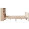 vidaXL Bookcase Bed without Mattress 150x200 cm King Solid Wood Pine