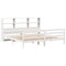 vidaXL Bookcase Bed without Mattress White 180x200 cm Super King Solid Wood Pine