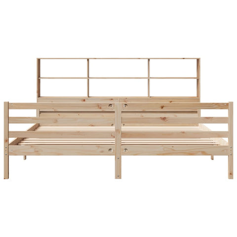 vidaXL Bookcase Bed without Mattress 200x200 cm Solid Wood Pine