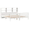 vidaXL Bookcase Bed without Mattress White 200x200 cm Solid Wood Pine