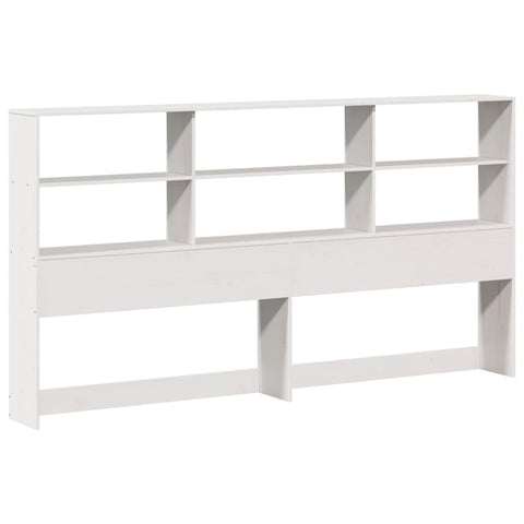 vidaXL Bookcase Bed without Mattress White 200x200 cm Solid Wood Pine