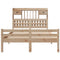 vidaXL Bookcase Bed without Mattress 135x190 cm Double Solid Wood Pine