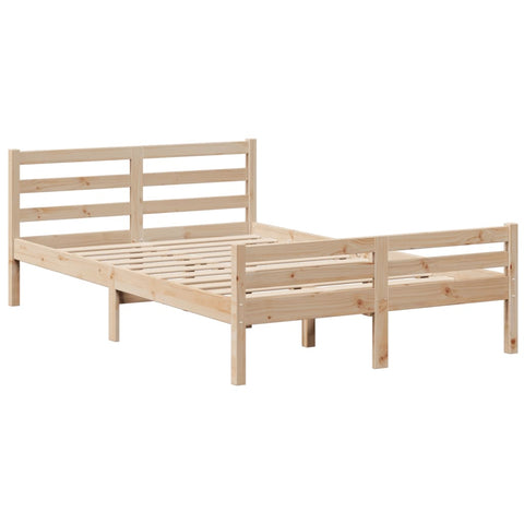 vidaXL Bookcase Bed without Mattress 135x190 cm Double Solid Wood Pine