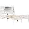 vidaXL Bookcase Bed without Mattress White 135x190 cm Double Solid Wood Pine
