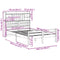 vidaXL Bookcase Bed without Mattress White 135x190 cm Double Solid Wood Pine