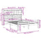 vidaXL Bookcase Bed without Mattress 140x190cm Solid Wood Pine