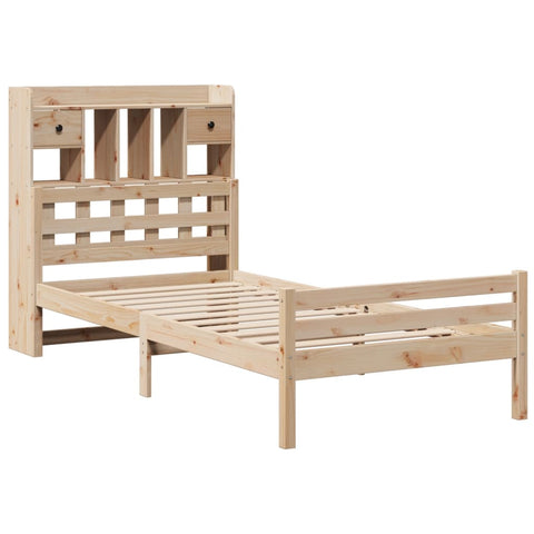 vidaXL Bookcase Bed without Mattress 90x200cm Solid Wood Pine